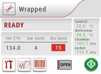 Control System Display for Autoclave