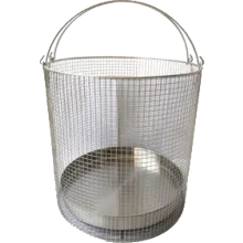 wired basket made of stainless steel