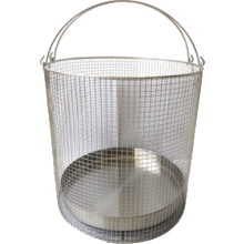 wired basket made of stainless steel