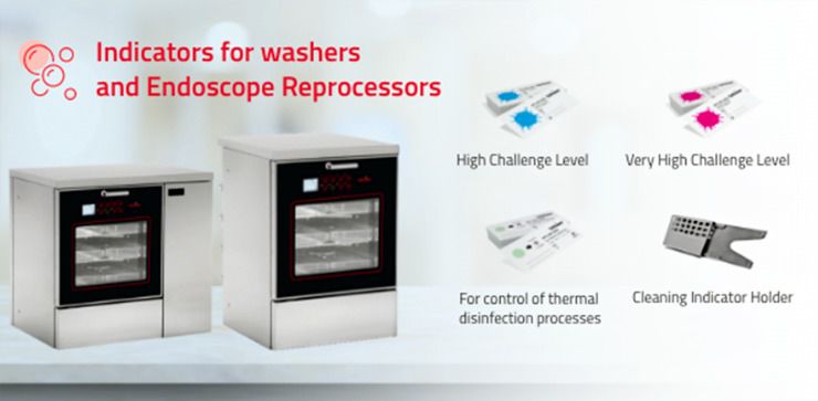 Indicators for washers and endoscopes reprocessors