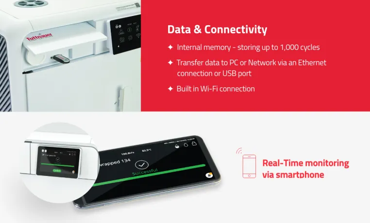 Data & Connectivity of a Tuttnauer's autoclave