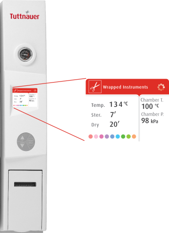 Multi-Colour Display for HSG Autoclave Sterilizer