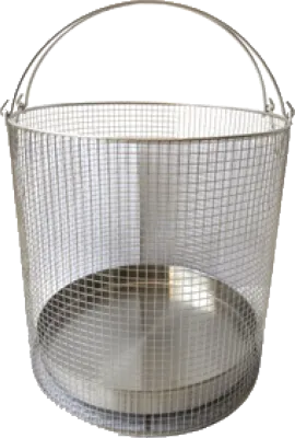 wired basket made of stainless steel