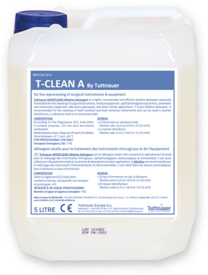 T-CLEAN A detergent for Tuttnauer Washers