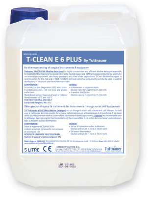 T-CLEAN E6 PLUS detergent for Tuttnauer washer disinfectors